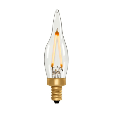 French Candle C22 Clear 2W 2200K E10 Light Bulb