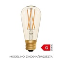 Squirrel Cage ST64 Amber 2W 2000K Light Bulb