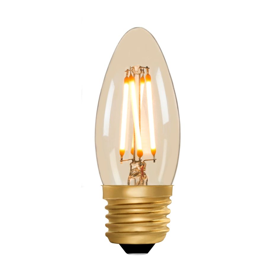 Candle C35 Amber 4W 2200K E27 Light Bulb