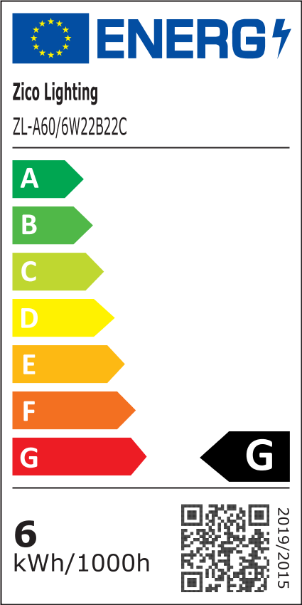 GLS A60 Clear 6W 2200K B22 Light Bulb