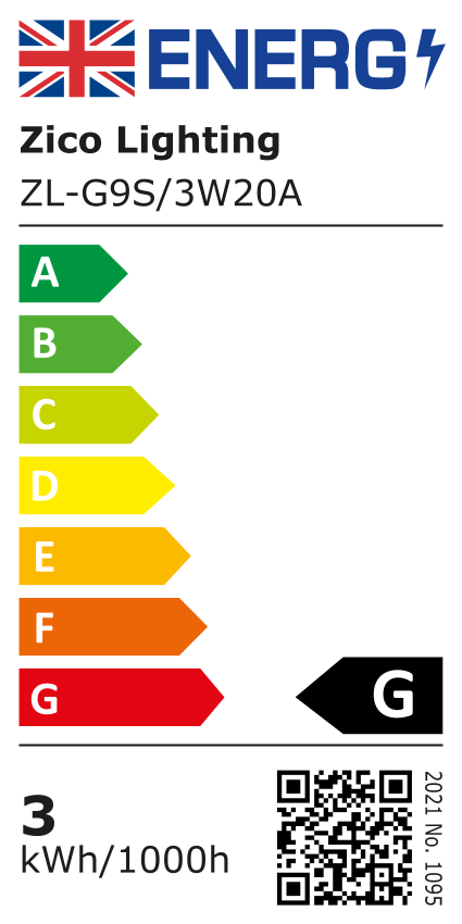 G9 Amber 3W 2000K Light Bulb