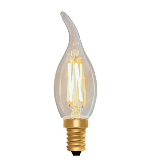 Flame Tip Candle C35 Clear 4W 2200K E14 Light Bulb