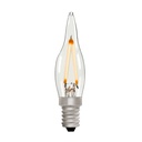 French Candle C22 Clear 2W 2700K E14 Light Bulb