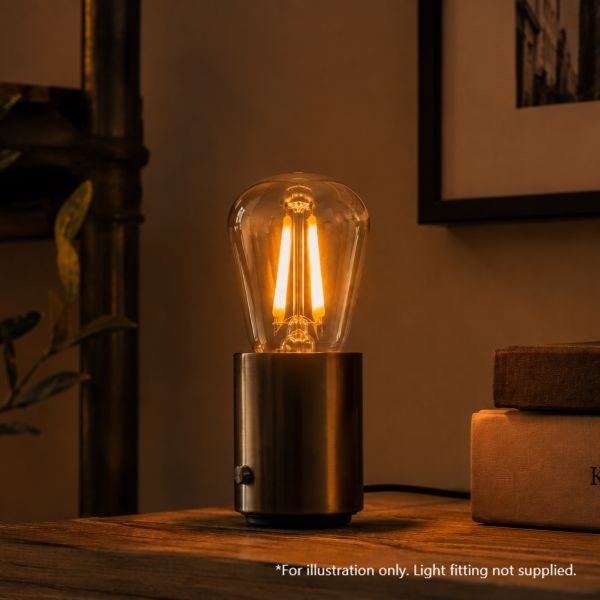 ST26 Pygmy Clear Vintage Warm Decorative LED Filament Bulb 1W 2200K B15