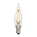 C22 French Candle Clear Warm White Decorative LED Filament Bulb 2W 2700K E10