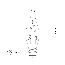 C22 French Candle Clear Warm White Decorative LED Filament Bulb 2W 2700K E10
