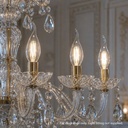 C35 Flame Tip Candle Clear Warm White Decorative LED Filament Bulb 4W 2700K E14