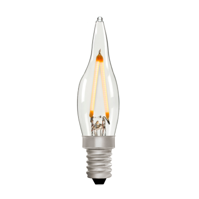 French Candle C22 Clear 2W 2700K E10 Light Bulb