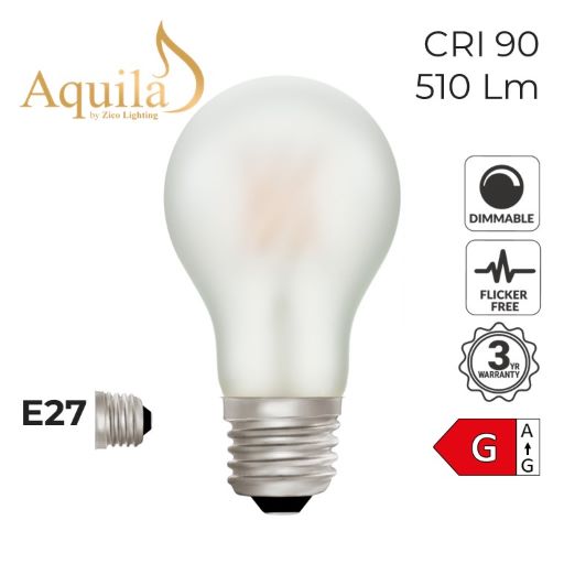 GLS A60 Frosted 6W 2700K E27 Light Bulb