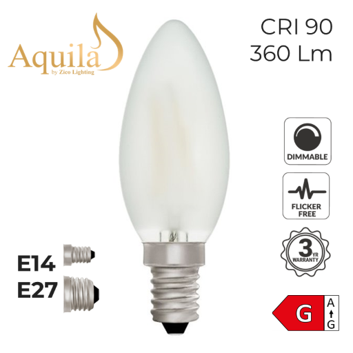 ​Candle C35 Frosted 4W 2700K Light Bulb