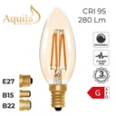 [ZIK008/4W22E27A] Candle C35 Amber 4W 2000K Light Bulb (E27 / ES)