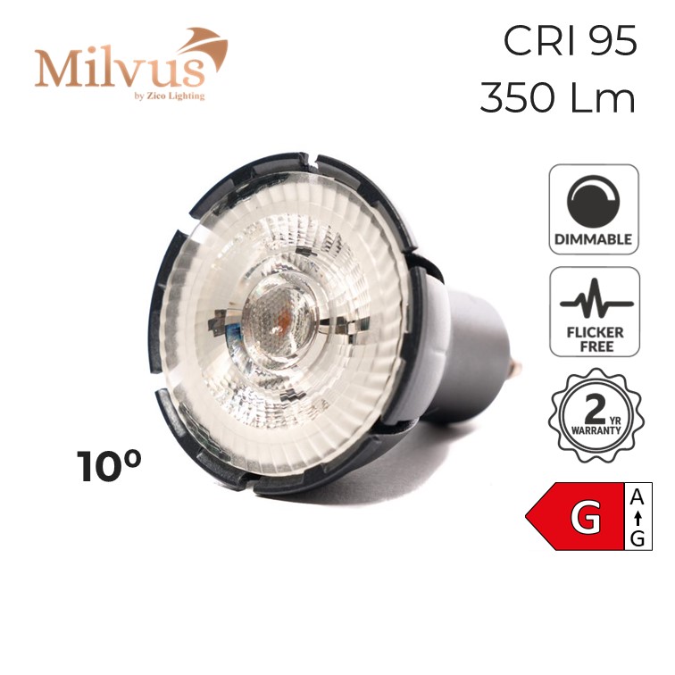GU10 Colour Balance Vintage Warm LED Spotlight Bulb 7W 2200K 10°