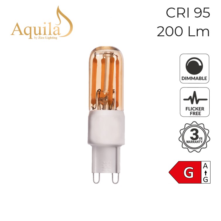 G9 Amber 3W 2000K Light Bulb