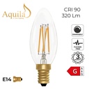 [ZL-C35/4W22E14C] Candle C35 Clear 4W 2200K E14 Light Bulb
