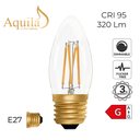C35 Candle Clear Vintage Warm Decorative LED Filament Bulb 4W 2200K E27