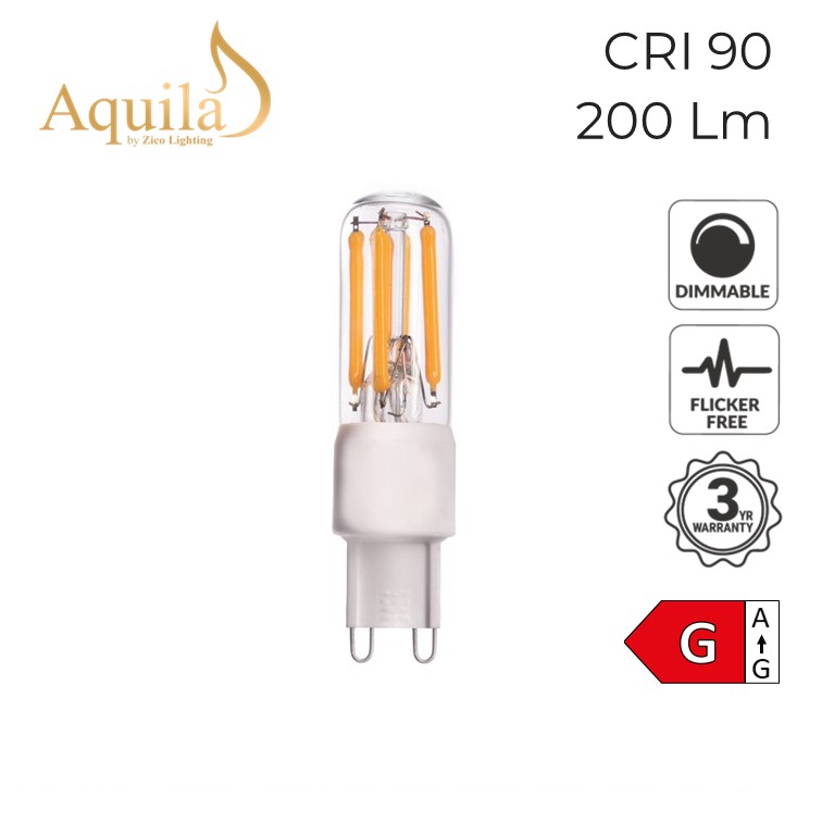 G9 Clear 3W 2200K Light Bulb
