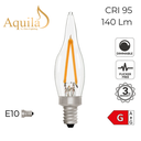 C22 French Candle Clear Warm White Decorative LED Filament Bulb 2W 2700K E10