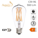 ST64 Squirrel Cage Clear Warm White Decorative LED Filament Bulb 6W 2700K E27