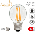 G45 Golfball Clear Warm White Decorative LED Filament Bulb 4W 2700K E27