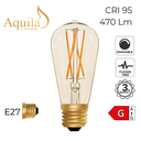 Squirrel Cage ST64 Amber 6W 2000K E27 Light Bulb