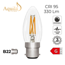 C35 Candle Clear Warm White Decorative LED Filament Bulb 4W 2700K B22