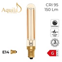 T20 Tube 115mm Amber Vintage Warm Decorative LED Filament Bulb 2.5W 2200K E14