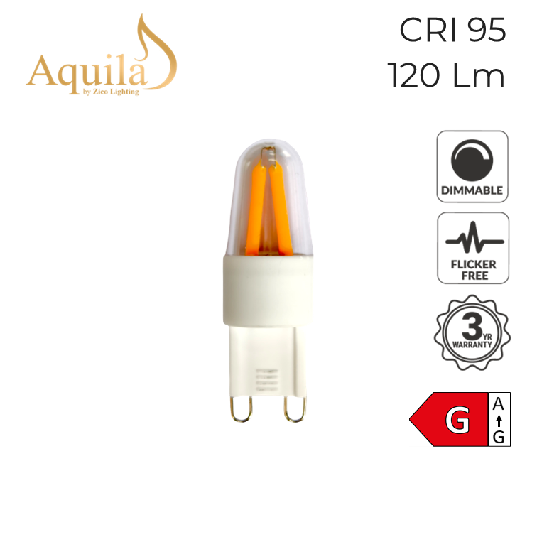 Mini G9 Clear 2W 2200K Light Bulb