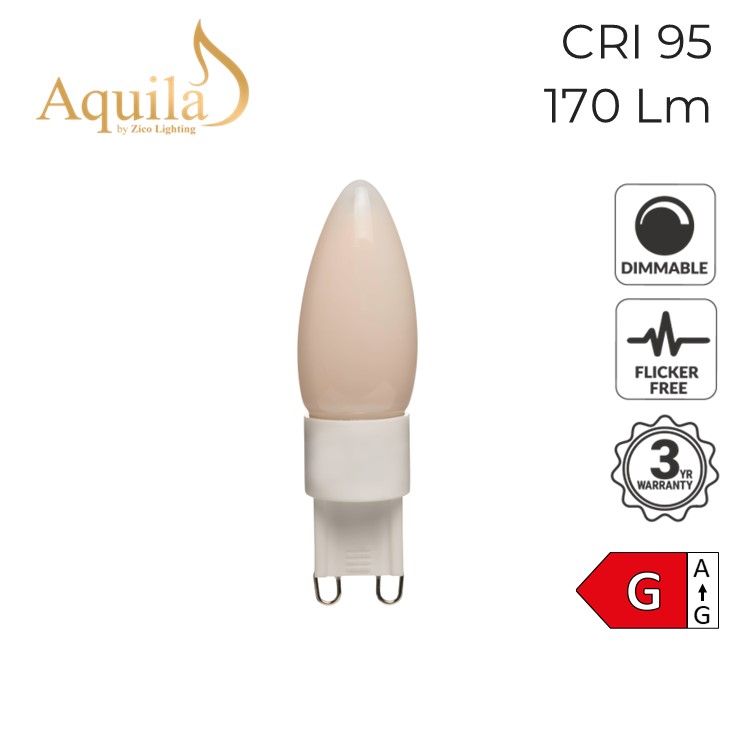 G9 Frosted Warm White LED Capsule Light Bulb 3W 2700K