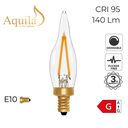 C22 French Candle Clear Vintage Warm Decorative LED Filament Bulb 2W 2200K E10
