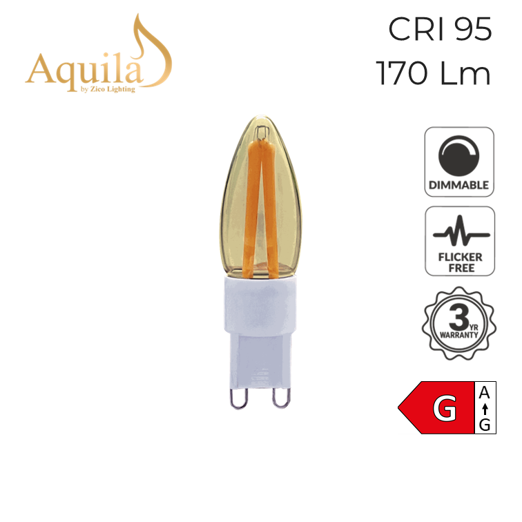 G9 Amber 3W 2200K Light Bulb