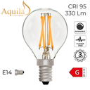G45 Golfball Clear Warm White Decorative LED Filament Bulb 4W 2700K E14