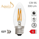 C35 Candle Clear Warm White Decorative LED Filament Bulb 4W 2700K E27