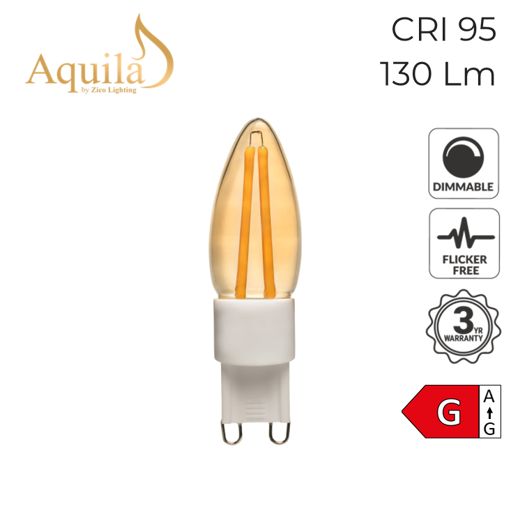 G9 Amber Ultra Warm LED Capsule Light Bulb 3W 2000K