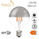 G95 Globe Silver Mirrored Warm White Decorative LED Filament Bulb 6W 2700K E27