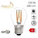 G45 Golfball Dim-to-Warm Clear Decorative LED Filament Bulb 4W 2000K to 2800K E27