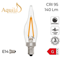 C22 French Candle Clear Warm White Decorative LED Filament Bulb 2W 2700K E14
