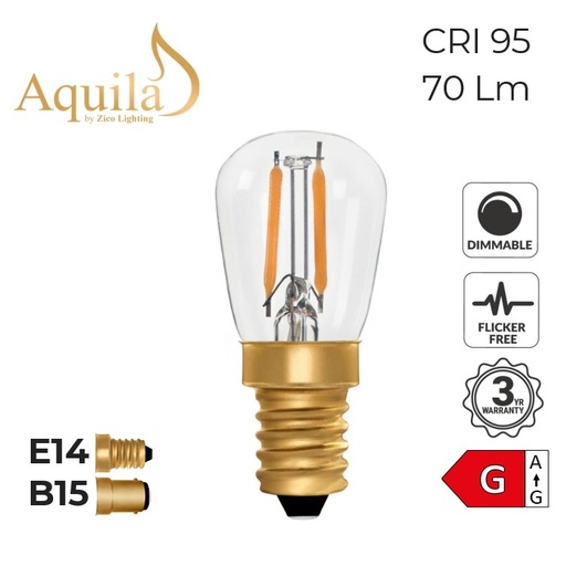 Pygmy ST26 Clear 1W 2200K Light Bulb