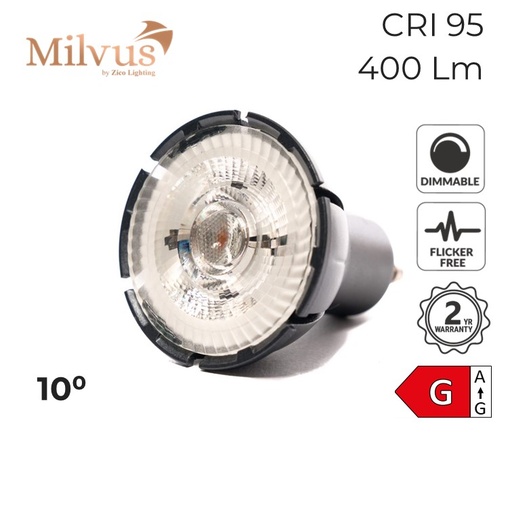 [ZFXGU10/7W2710B] GU10 Colour Balance Warm White LED Spotlight Bulb 7W 2700K 10°