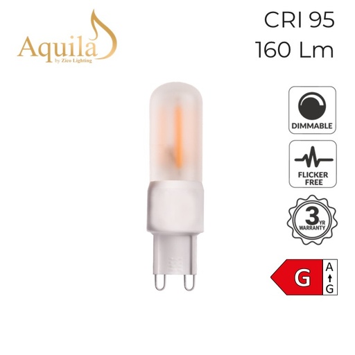 [ZIK070S/3W22G9F] G9 Frosted 3W 2200K Light Bulb