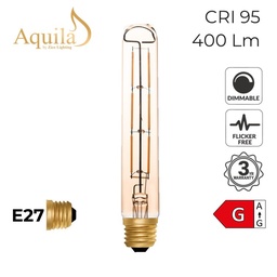 [ZIKD062/6W22E27A] ​Tube T30 185mm Amber 6W 2000K E27 Light Bulb