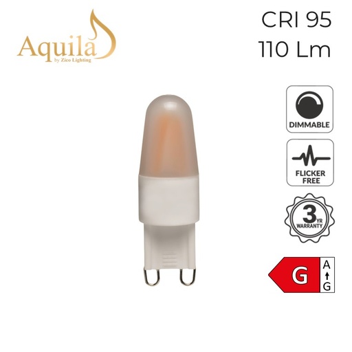 [ZL-G9M/2W22F] Mini G9 Frosted 2W 2200K Light Bulb