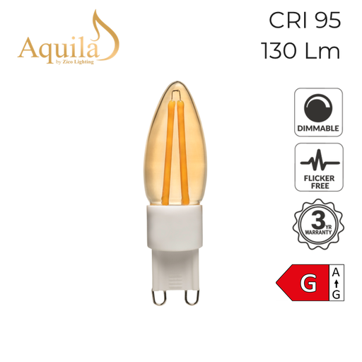 [ZL-G9S/3W20A] G9 Amber 3W 2000K Light Bulb